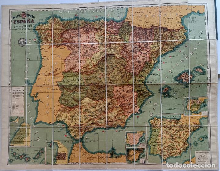 Mapas contempor&aacute;neos: MAPA GENERAL DE ESPA&Ntilde;A Y SUS POSESI&Oacute;NES AFRICANAS - Foto 1