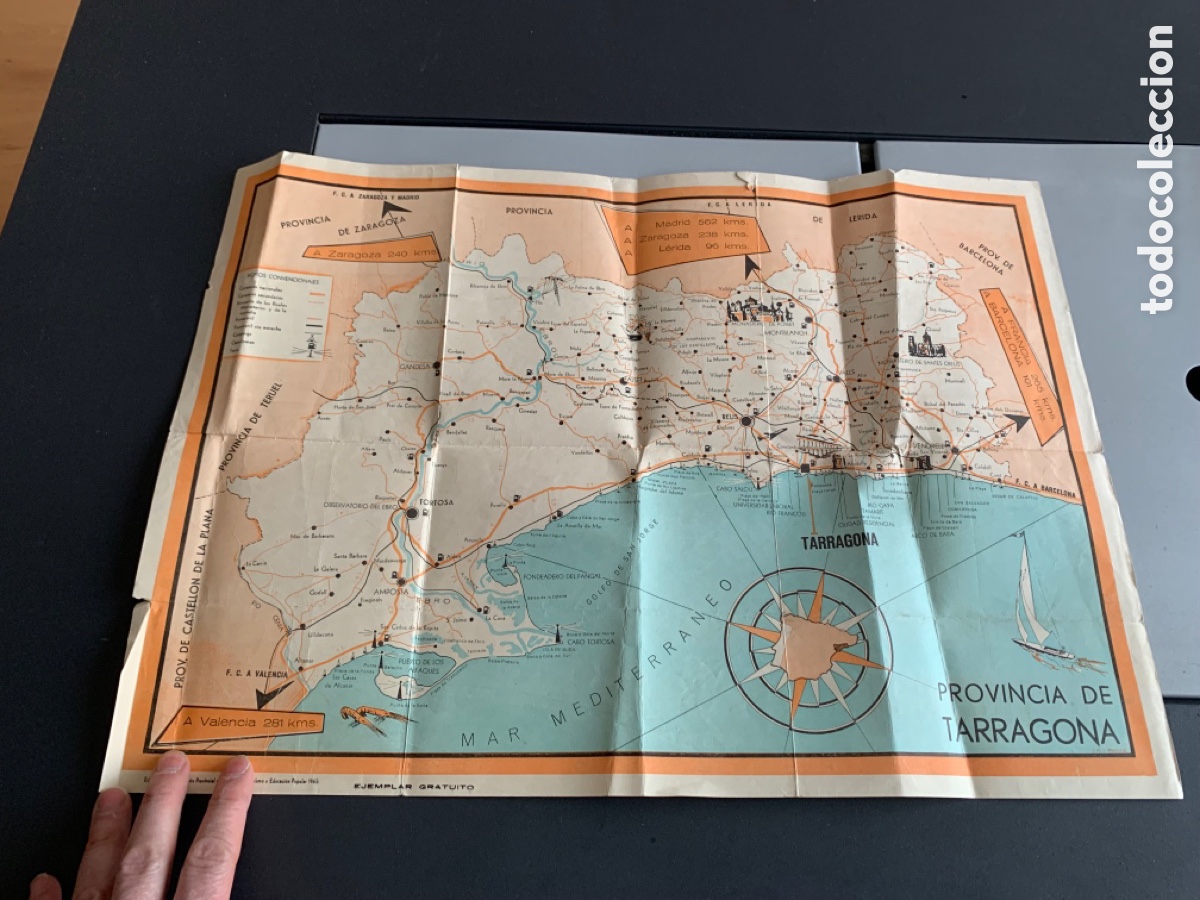 Mapas contempor&aacute;neos: Mapa Provincia de TARRAGONA. 1965 - Foto 1