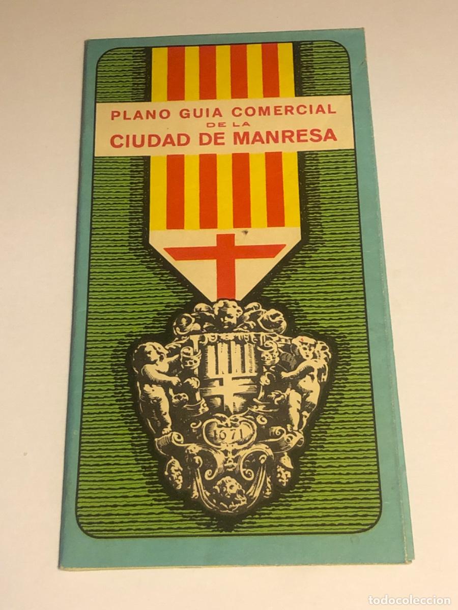 Mapas contempor&aacute;neos: PLANO GUIA COMERCIAL CIUDAD De MANRESA 1972