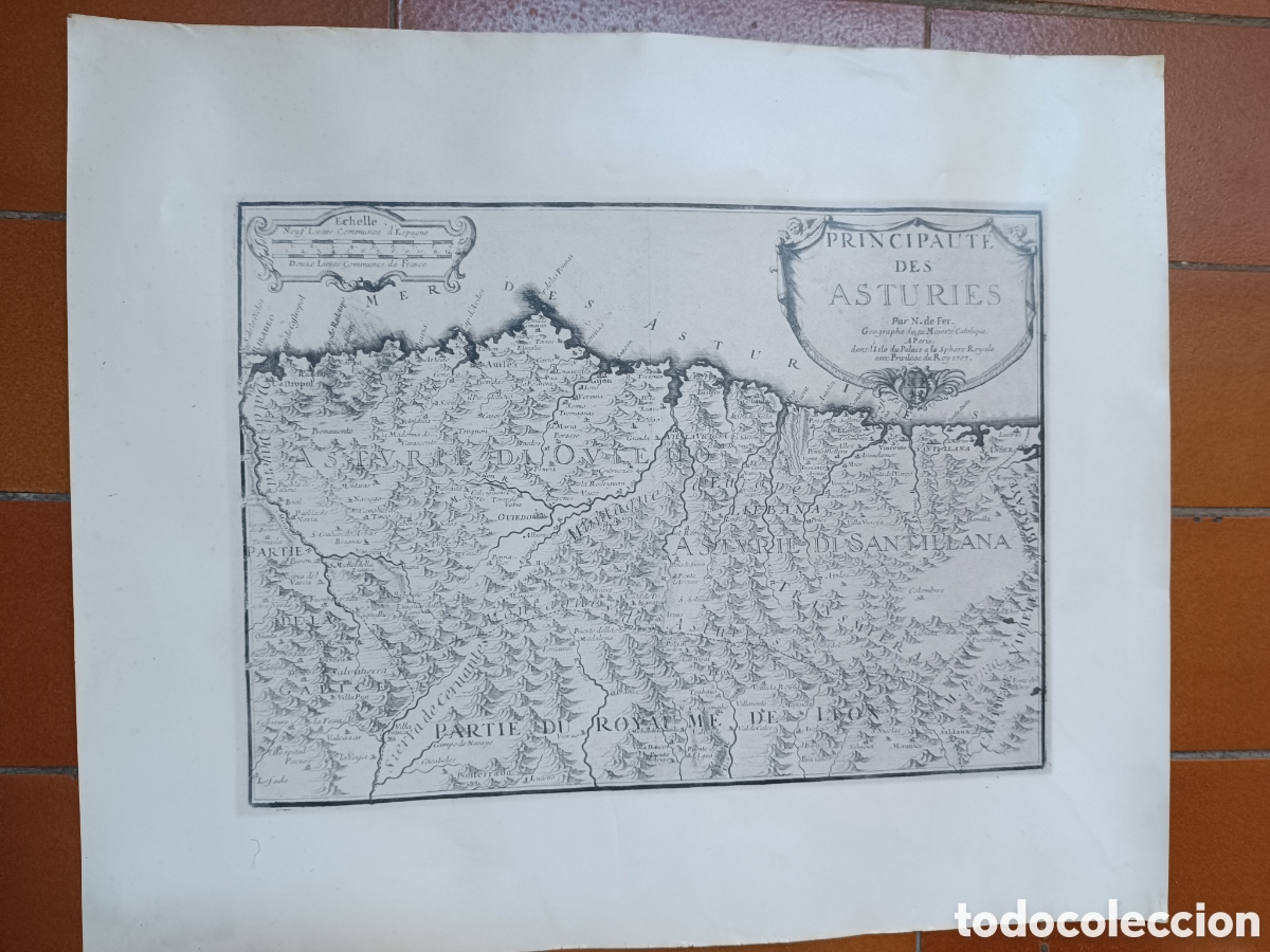 Mapas contempor&aacute;neos: Mapa Principado de Asturias 1707 - Foto 2