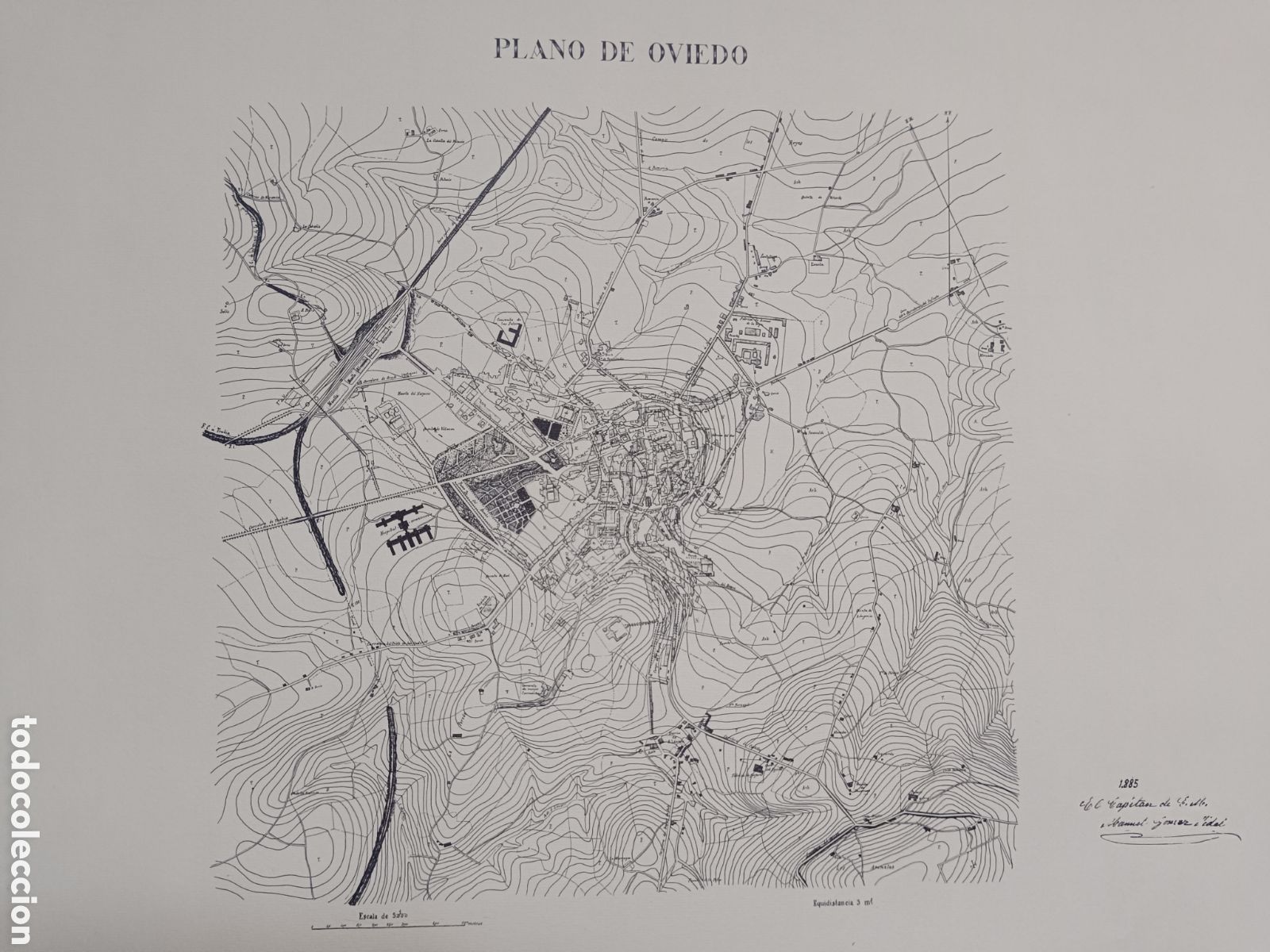 Mapas contempor&aacute;neos: Mapa Plano de Oviedo 1885 - Foto 1