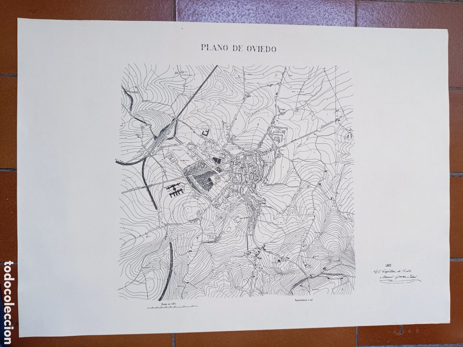 Mapas contempor&aacute;neos: Mapa Plano de Oviedo 1885 - Foto 2