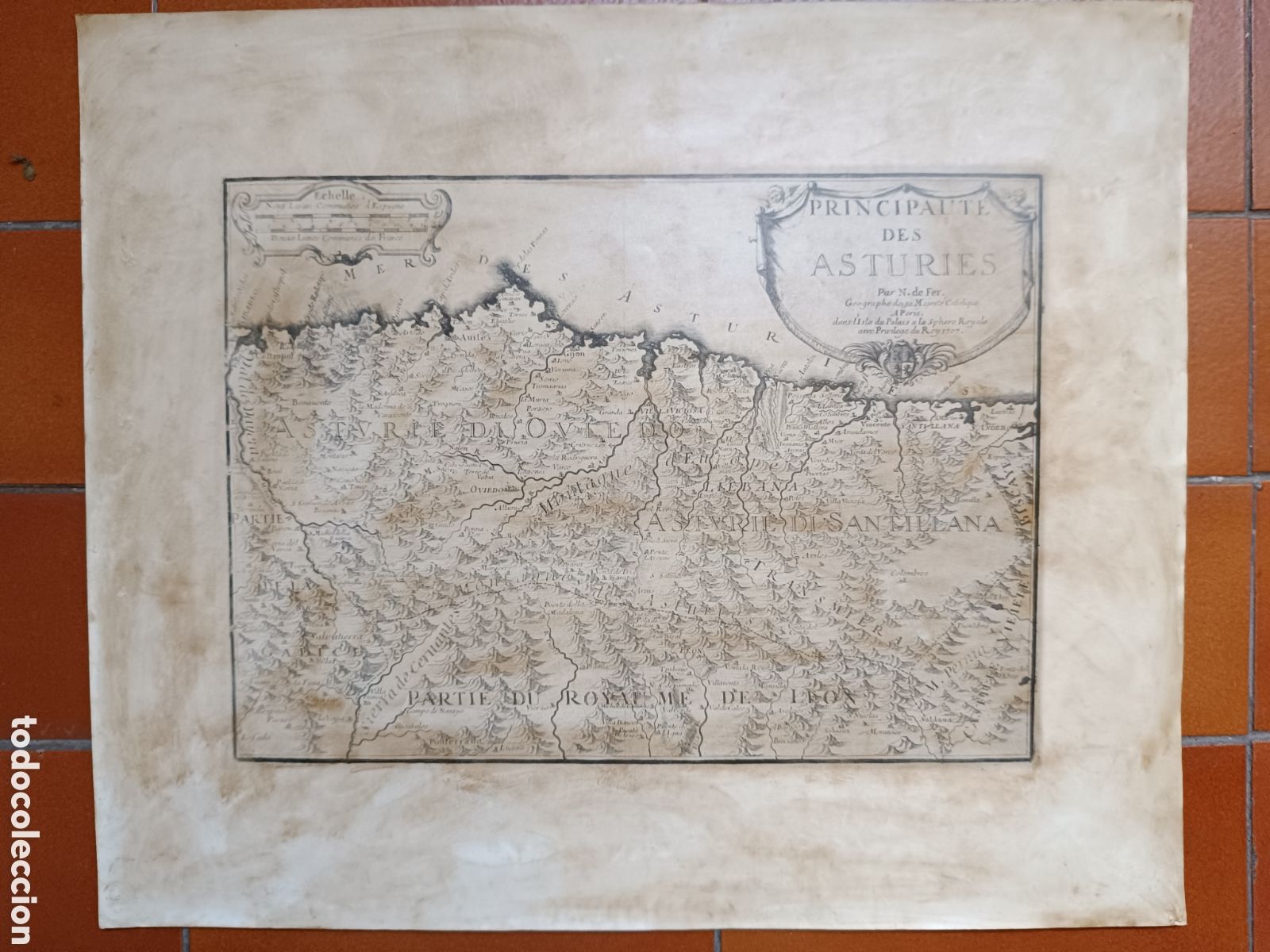 Mapas contempor&aacute;neos: Mapa Principado de Asturias en 1707 - Foto 1
