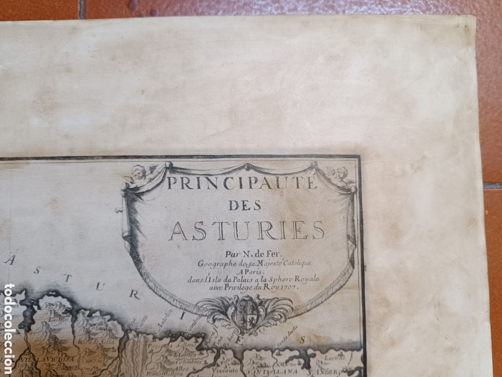 Mapas contempor&aacute;neos: Mapa Principado de Asturias en 1707 - Foto 2