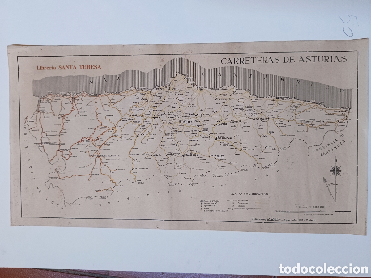 Mapas contempor&aacute;neos: Mapa plano Carreteras de Asturias - Foto 2