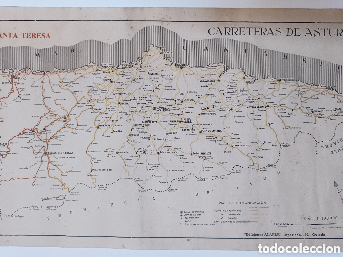 Mapas contempor&aacute;neos: Mapa plano Carreteras de Asturias - Foto 4