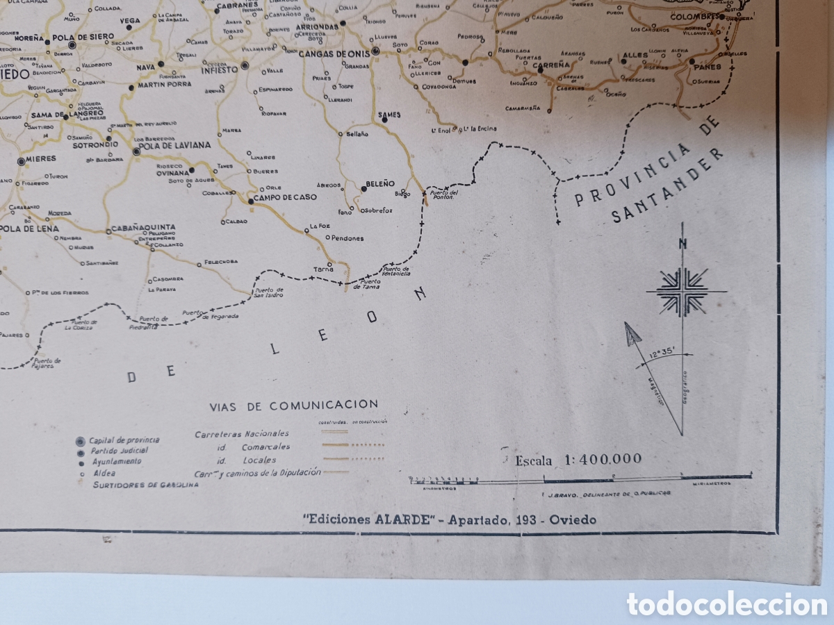 Mapas contempor&aacute;neos: Mapa plano Carreteras de Asturias - Foto 5