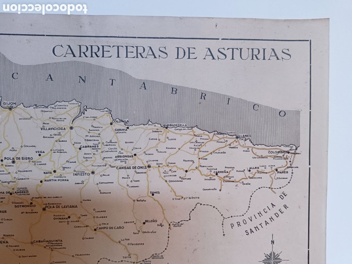 Mapas contempor&aacute;neos: Mapa plano Carreteras de Asturias - Foto 7