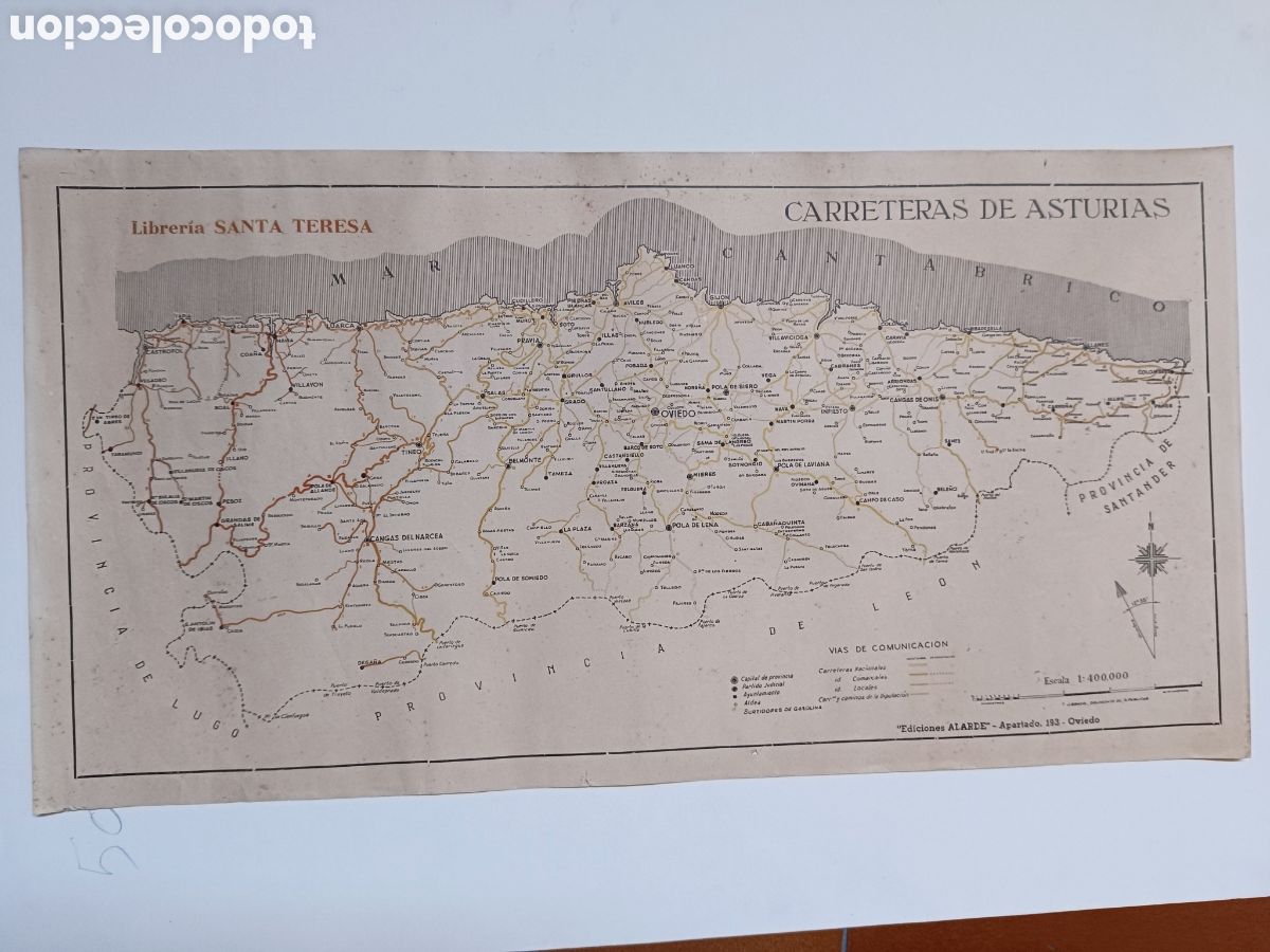Mapas contempor&aacute;neos: Mapa plano Carreteras de Asturias - Foto 8