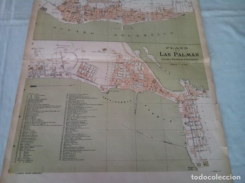 Mapas contempor&aacute;neos: MAPA MUY ANTIGUO NOMENCLATOR DE LAS VIAS Y EDIFICIOS PUBLICOS DE LAS PALMAS - Foto 1