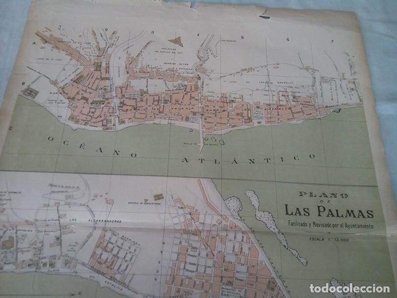 Mapas contempor&aacute;neos: MAPA MUY ANTIGUO NOMENCLATOR DE LAS VIAS Y EDIFICIOS PUBLICOS DE LAS PALMAS - Foto 2