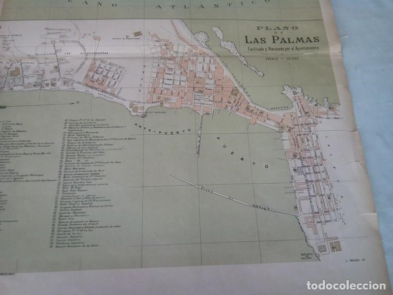 Mapas contempor&aacute;neos: MAPA MUY ANTIGUO NOMENCLATOR DE LAS VIAS Y EDIFICIOS PUBLICOS DE LAS PALMAS - Foto 4
