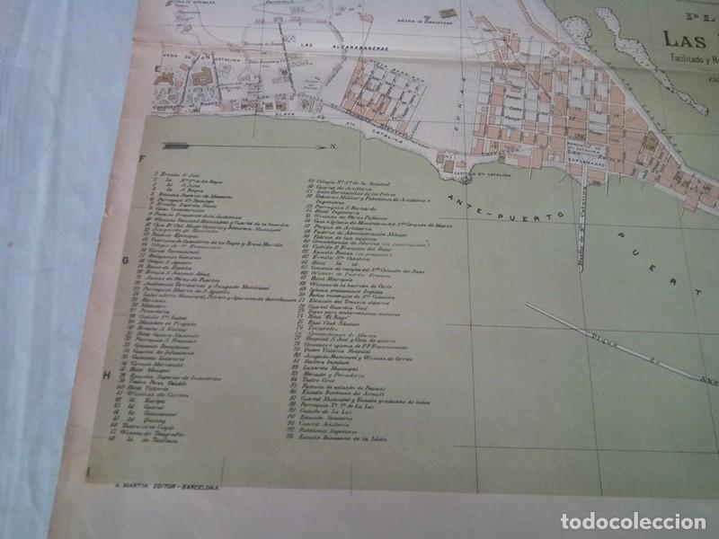 Mapas contempor&aacute;neos: MAPA MUY ANTIGUO NOMENCLATOR DE LAS VIAS Y EDIFICIOS PUBLICOS DE LAS PALMAS - Foto 5