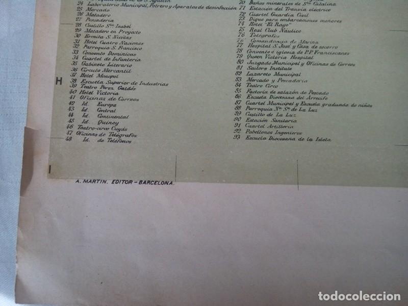 Mapas contempor&aacute;neos: MAPA MUY ANTIGUO NOMENCLATOR DE LAS VIAS Y EDIFICIOS PUBLICOS DE LAS PALMAS - Foto 8
