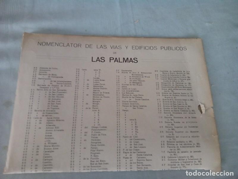 Mapas contempor&aacute;neos: MAPA MUY ANTIGUO NOMENCLATOR DE LAS VIAS Y EDIFICIOS PUBLICOS DE LAS PALMAS - Foto 11