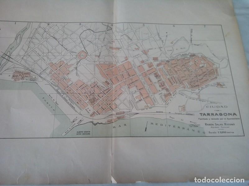 Mapas contempor&aacute;neos: MAPA ANTIGUO DE LAS VIAS Y EDIFICIOS PUBLICOS DE TARRAGONA - Foto 1