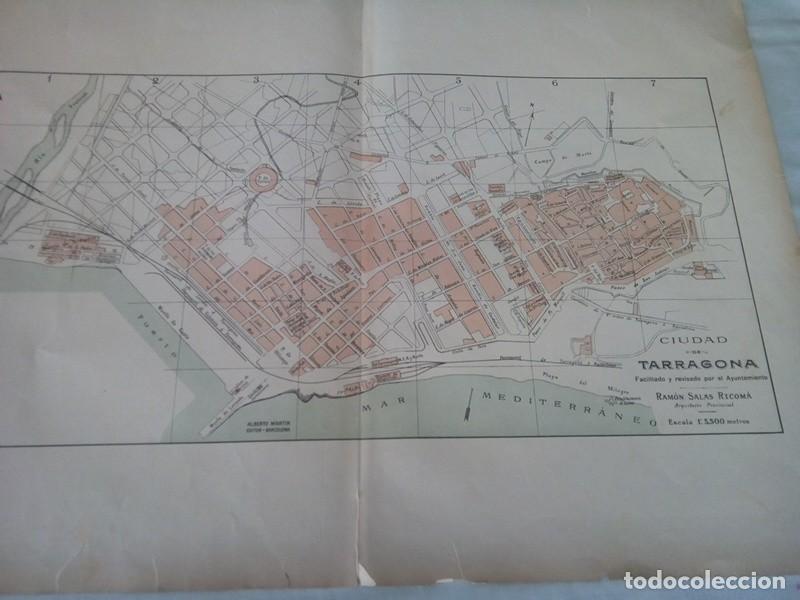 Mapas contempor&aacute;neos: MAPA ANTIGUO DE LAS VIAS Y EDIFICIOS PUBLICOS DE TARRAGONA - Foto 2