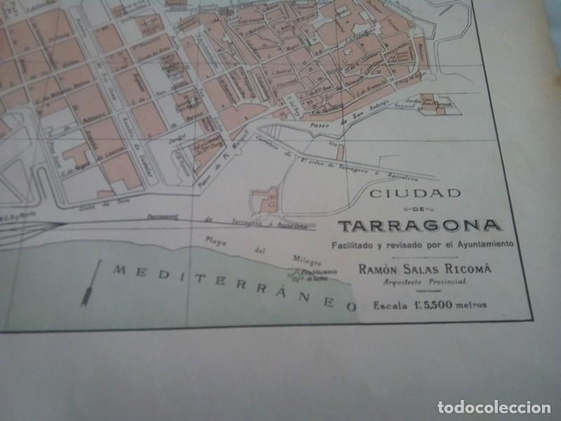 Mapas contempor&aacute;neos: MAPA ANTIGUO DE LAS VIAS Y EDIFICIOS PUBLICOS DE TARRAGONA - Foto 3