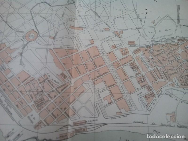 Mapas contempor&aacute;neos: MAPA ANTIGUO DE LAS VIAS Y EDIFICIOS PUBLICOS DE TARRAGONA - Foto 4