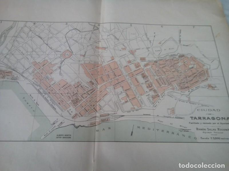 Mapas contempor&aacute;neos: MAPA ANTIGUO DE LAS VIAS Y EDIFICIOS PUBLICOS DE TARRAGONA - Foto 7