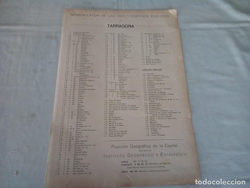 Mapas contempor&aacute;neos: MAPA ANTIGUO DE LAS VIAS Y EDIFICIOS PUBLICOS DE TARRAGONA - Foto 8