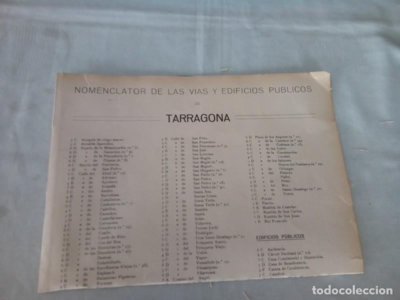 Mapas contempor&aacute;neos: MAPA ANTIGUO DE LAS VIAS Y EDIFICIOS PUBLICOS DE TARRAGONA - Foto 10