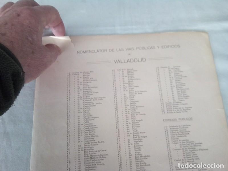 Mapas contempor&aacute;neos: MAPA ANTIGUO NOMENCLATOR DE LAS VIAS Y EDIFICIOS PUBLICOS DE VALLADOLID - Foto 9