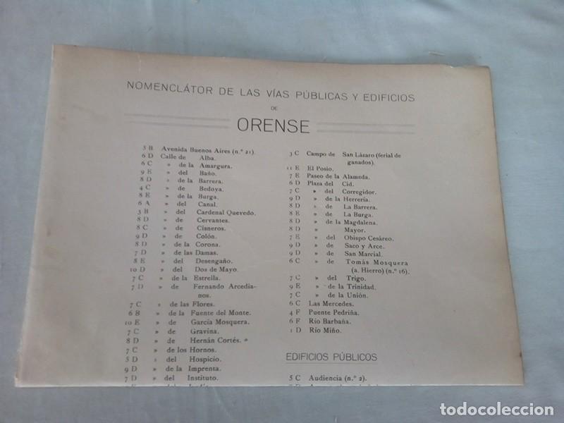 Mapas contempor&aacute;neos: MAPA ANTIGUO NOMENCLATOR DE LAS VIAS Y EDIFICIOS PUBLICOS DE ORENSE - Foto 12
