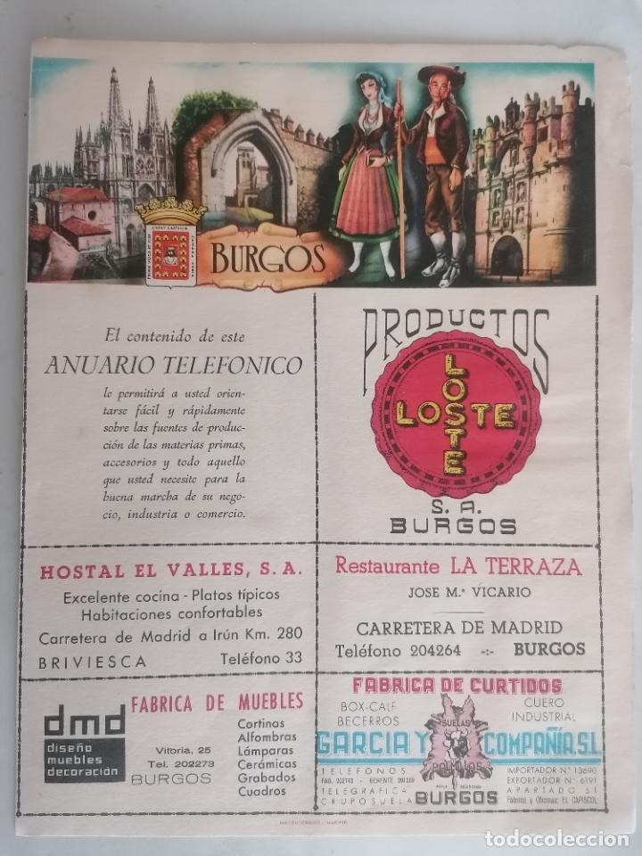 Zeitgen&ouml;ssische Karten: ANUARIO TELEFONICO CON MAPA DE LA PROVINCIA DE BURGOS Y PUBLICIDAD