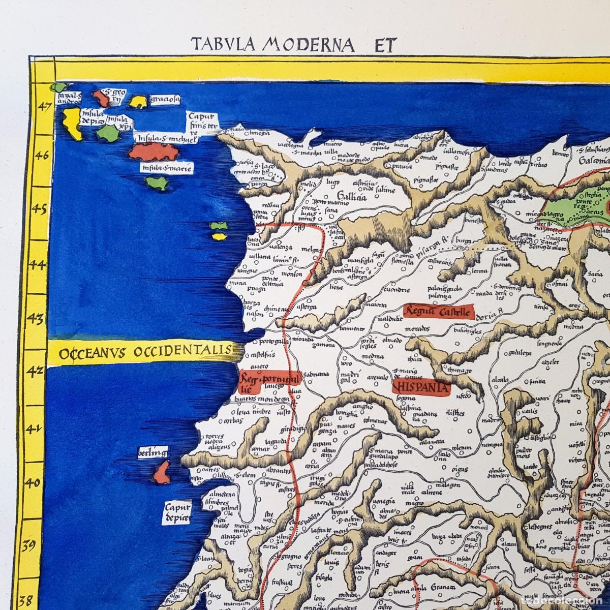 Mapas contempor&aacute;neos: TABULA MODERNA ET NOVA HISPANIAE (Facs&iacute;mil) JOHN SPEED, MARTIN WALDSEEM&Uuml;LLER - Foto 2