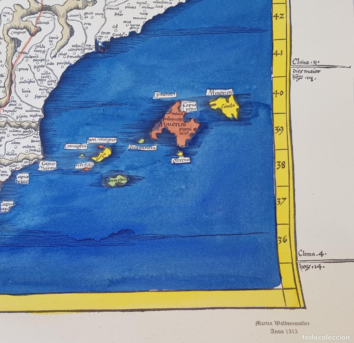 Mapas contempor&aacute;neos: TABULA MODERNA ET NOVA HISPANIAE (Facs&iacute;mil) JOHN SPEED, MARTIN WALDSEEM&Uuml;LLER - Foto 3
