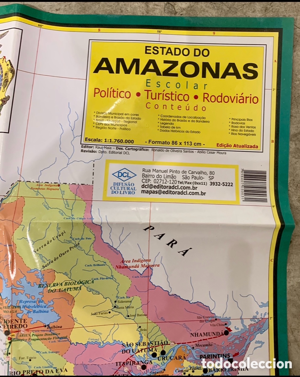 Mapas contempor&aacute;neos: Mapa Escolar. Estado do Amazonas. Brasil. 2002. - Foto 2