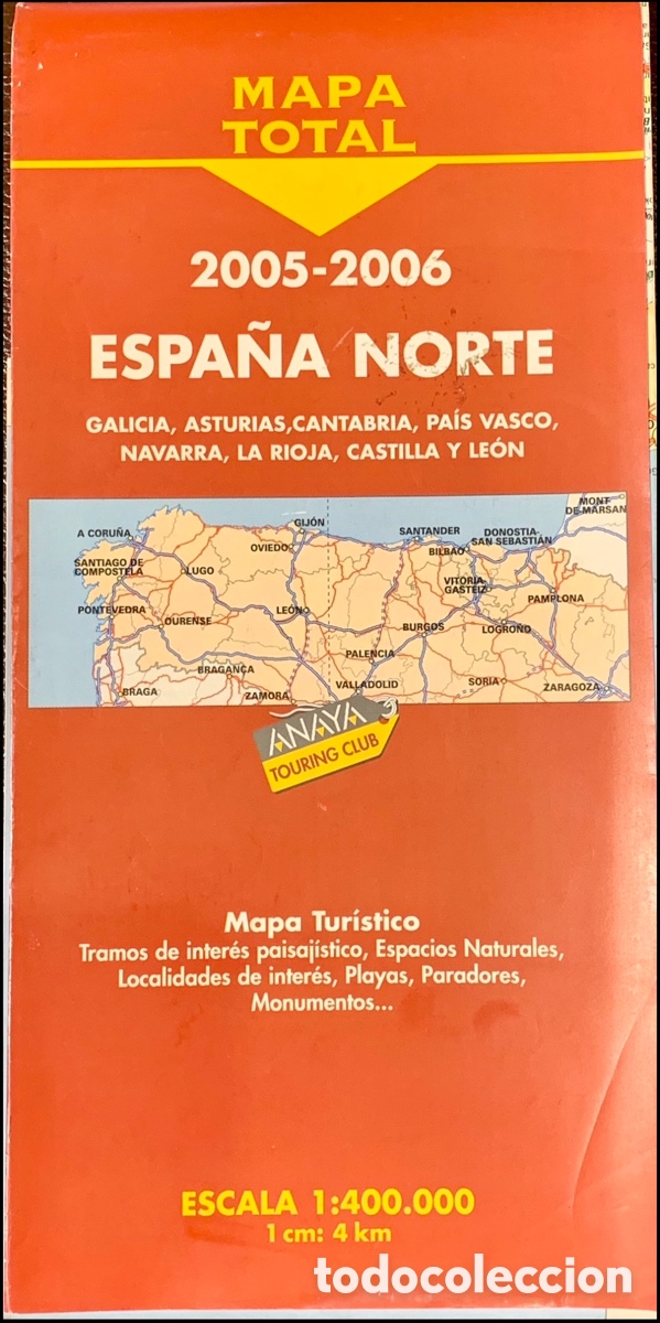 Mapas contempor&aacute;neos: Mapa. Mapa Tur&iacute;stico. Espa&ntilde;a Norte. 2005. - Foto 1