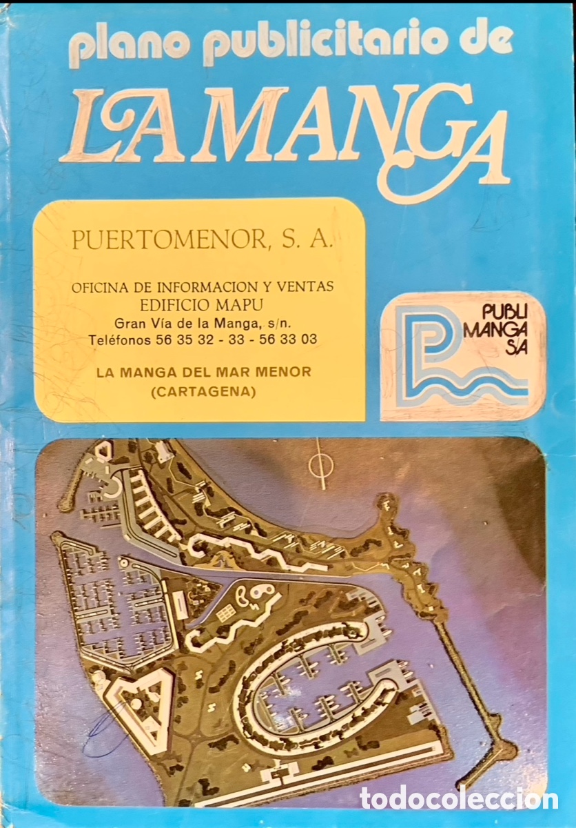 Zeitgen&ouml;ssische Karten: Mapa. Plano Publicitario de La Manga del Mar Menor.