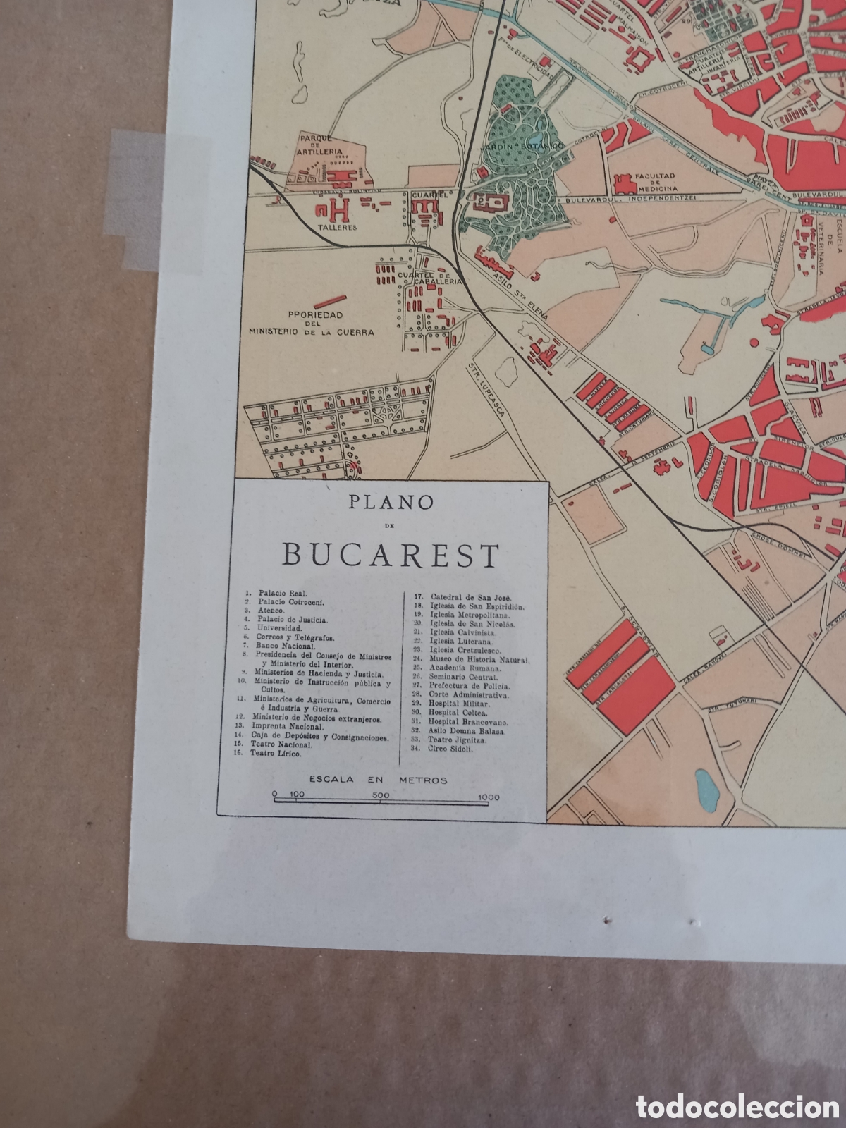 Mapas contempor&aacute;neos: Bucarest, plano mapa litograf&iacute;a de la ciudad - Foto 2