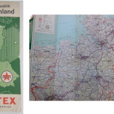 Mapas contemporáneos: BUNDESREPUBLIK DEUTSCHLAND (REPÚBLICA FEDERAL ALEMANA) CALTEX TOURING SERVICE