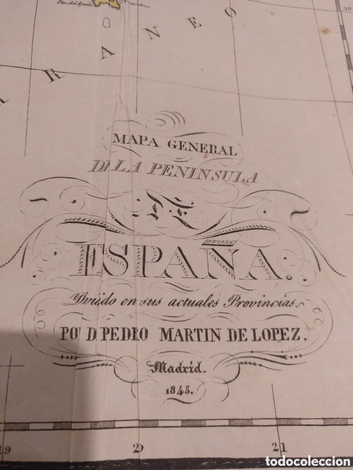Mapas contempor&aacute;neos: Mapa Espa&ntilde;a 1845 - Foto 2
