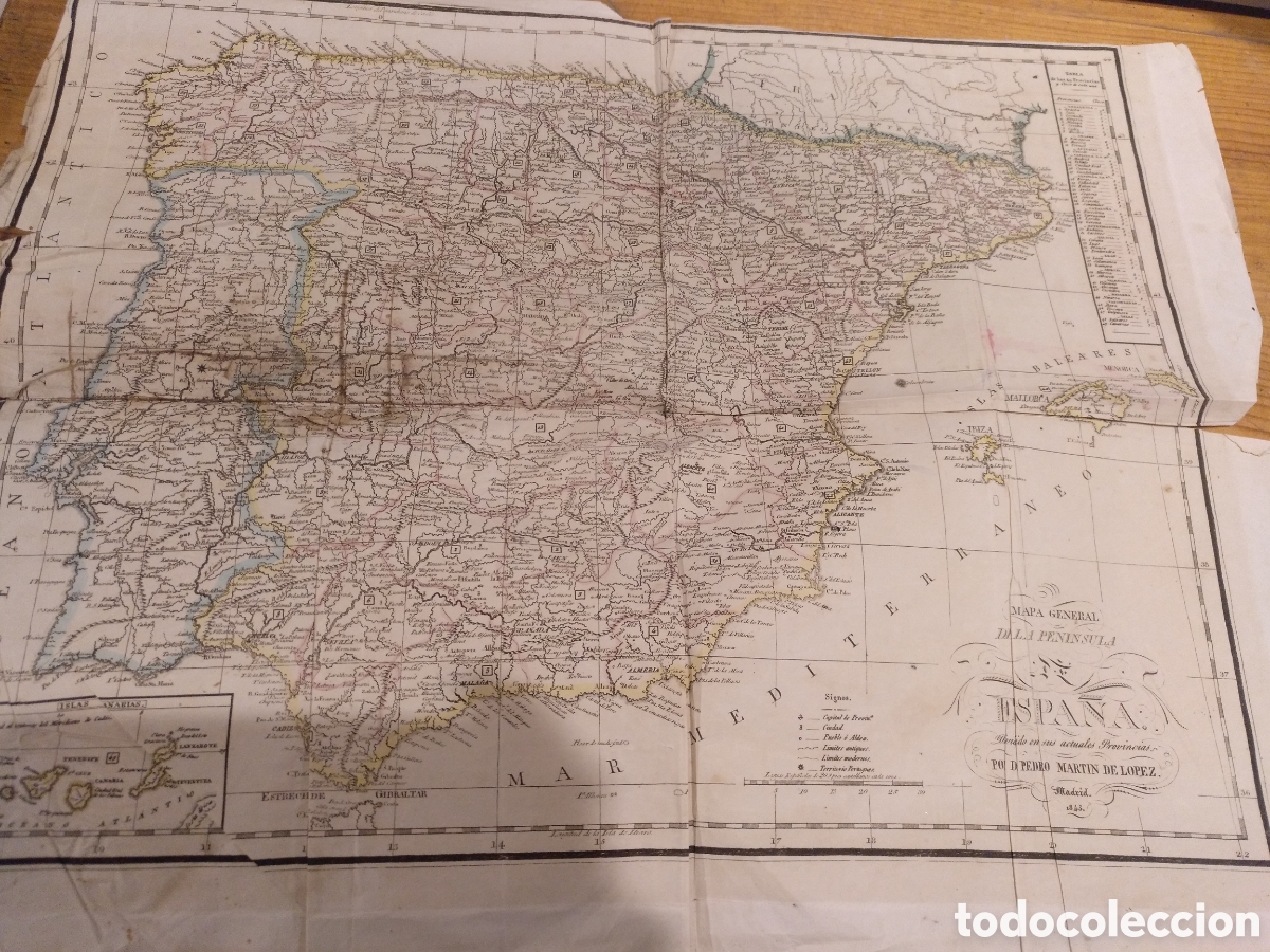 Mapas contempor&aacute;neos: Mapa Espa&ntilde;a 1845 - Foto 1