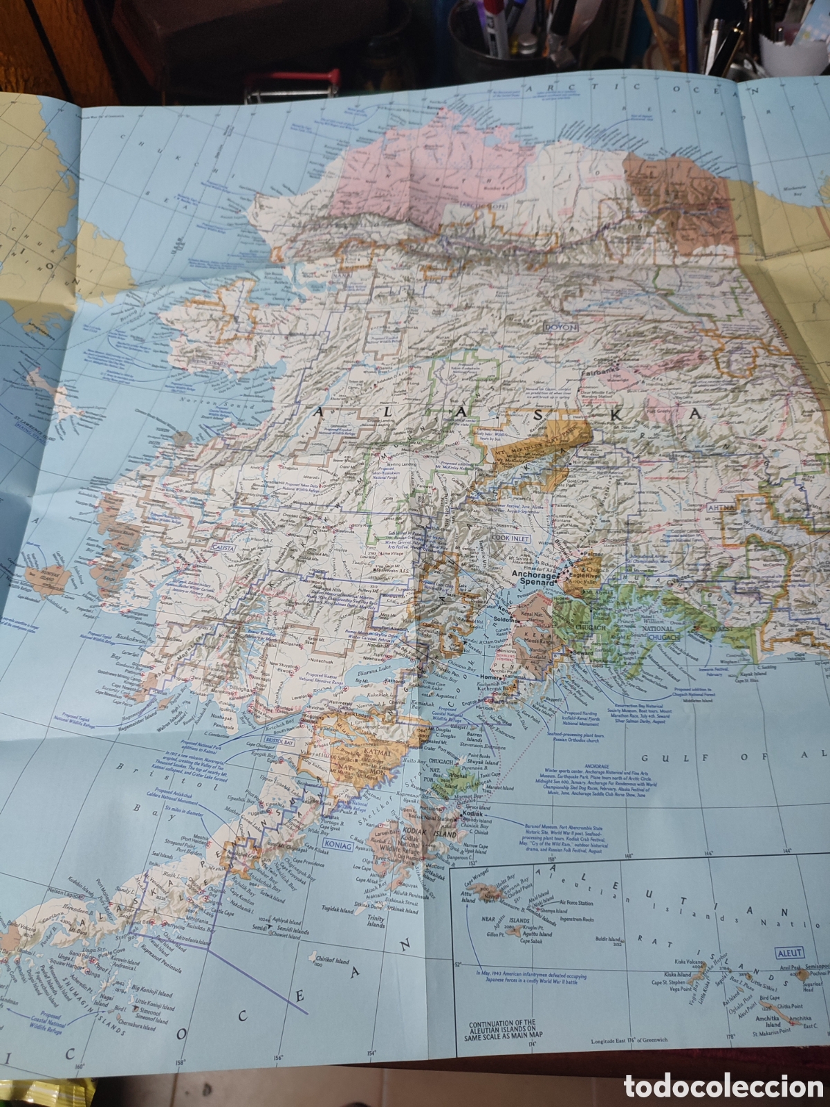 Mapas contempor&aacute;neos: Mapa Alaska National Geographic - Foto 4