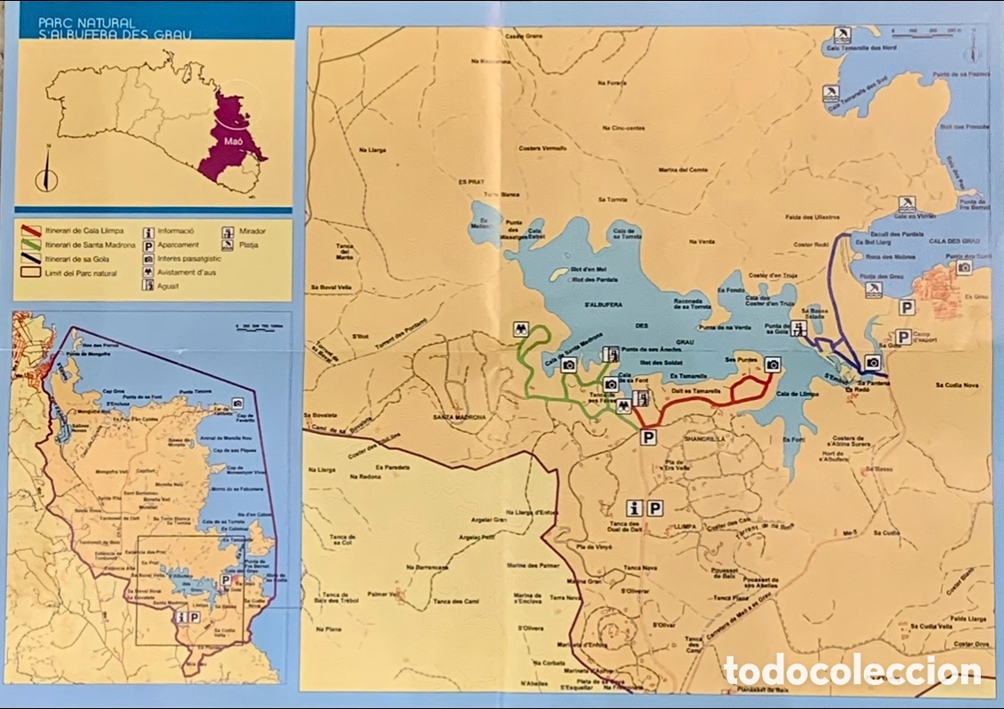 Mapas contempor&aacute;neos: Mapa. S&rsquo;Albufera des Grau. Menorca. - Foto 2
