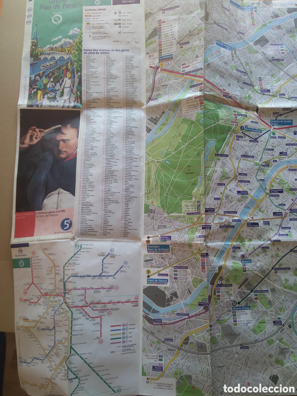 Mapas contempor&aacute;neos: GRAN PLAN DE PARIS RATP 1999 - Foto 3
