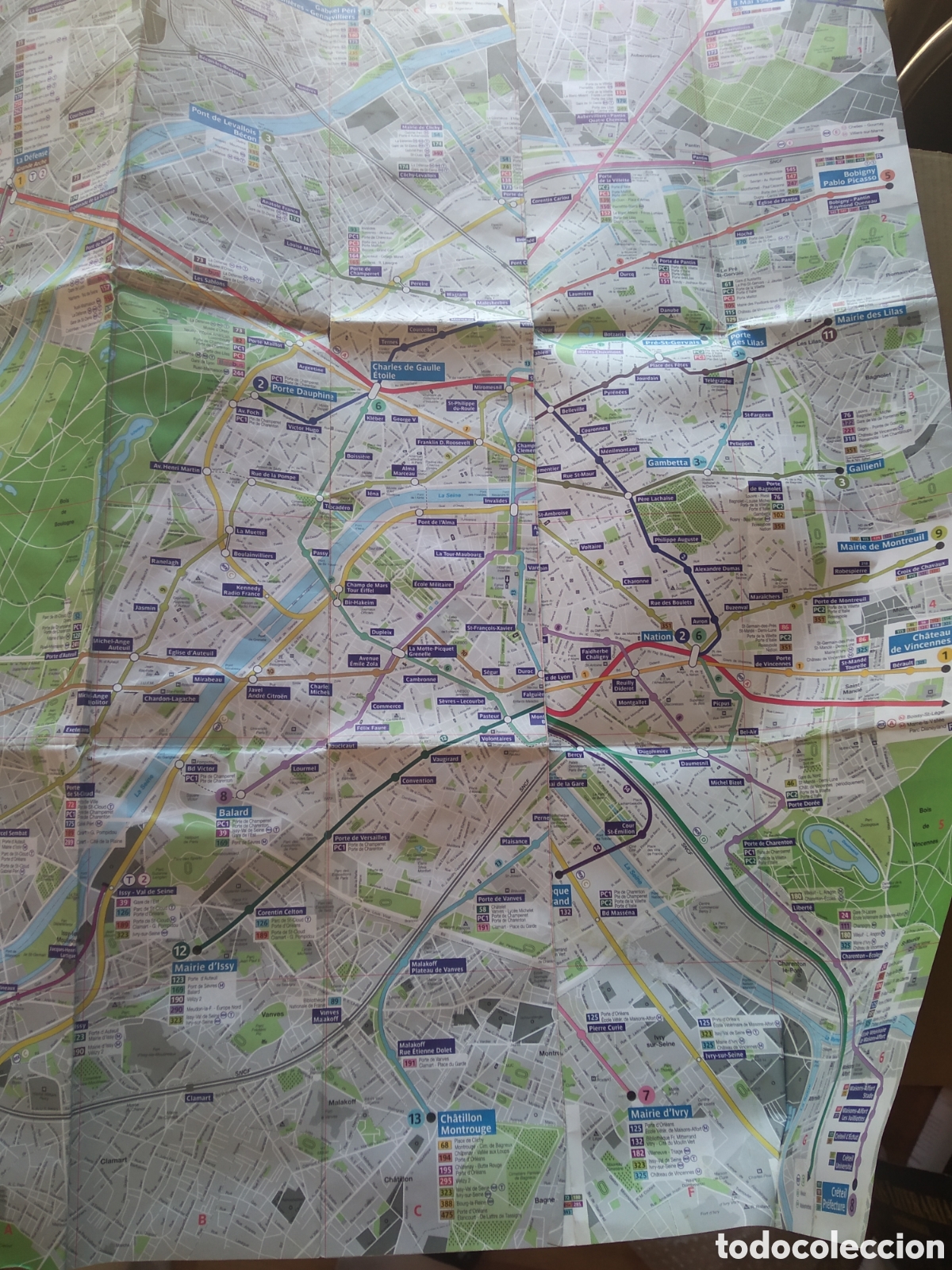 Mapas contempor&aacute;neos: GRAN PLAN DE PARIS RATP 1999 - Foto 7