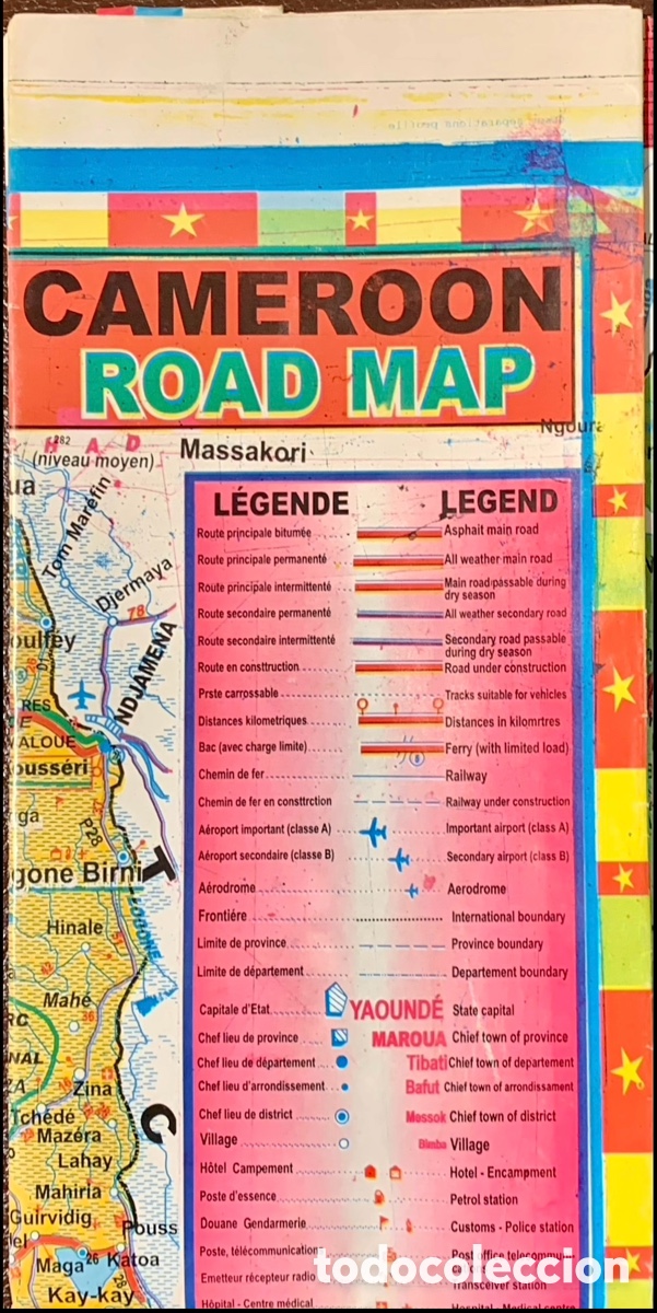 Mapas contempor&aacute;neos: Mapa. CAMEROON Road Map. 2007. - Foto 1