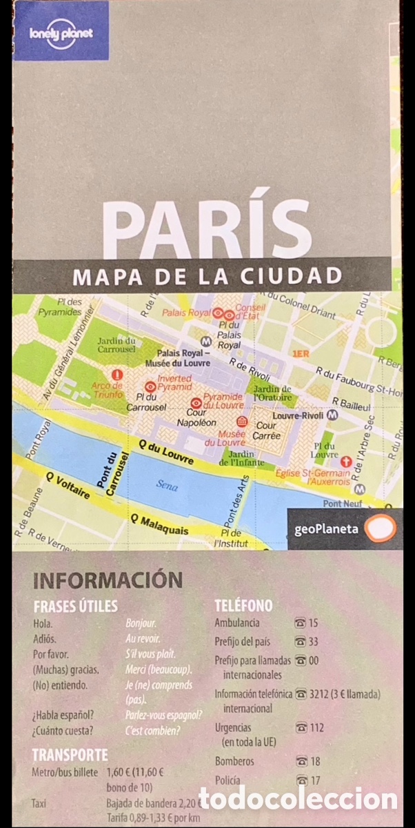 Mapas contempor&aacute;neos: Mapa. Paris, Mapa de la ciudad. 2010. - Foto 1