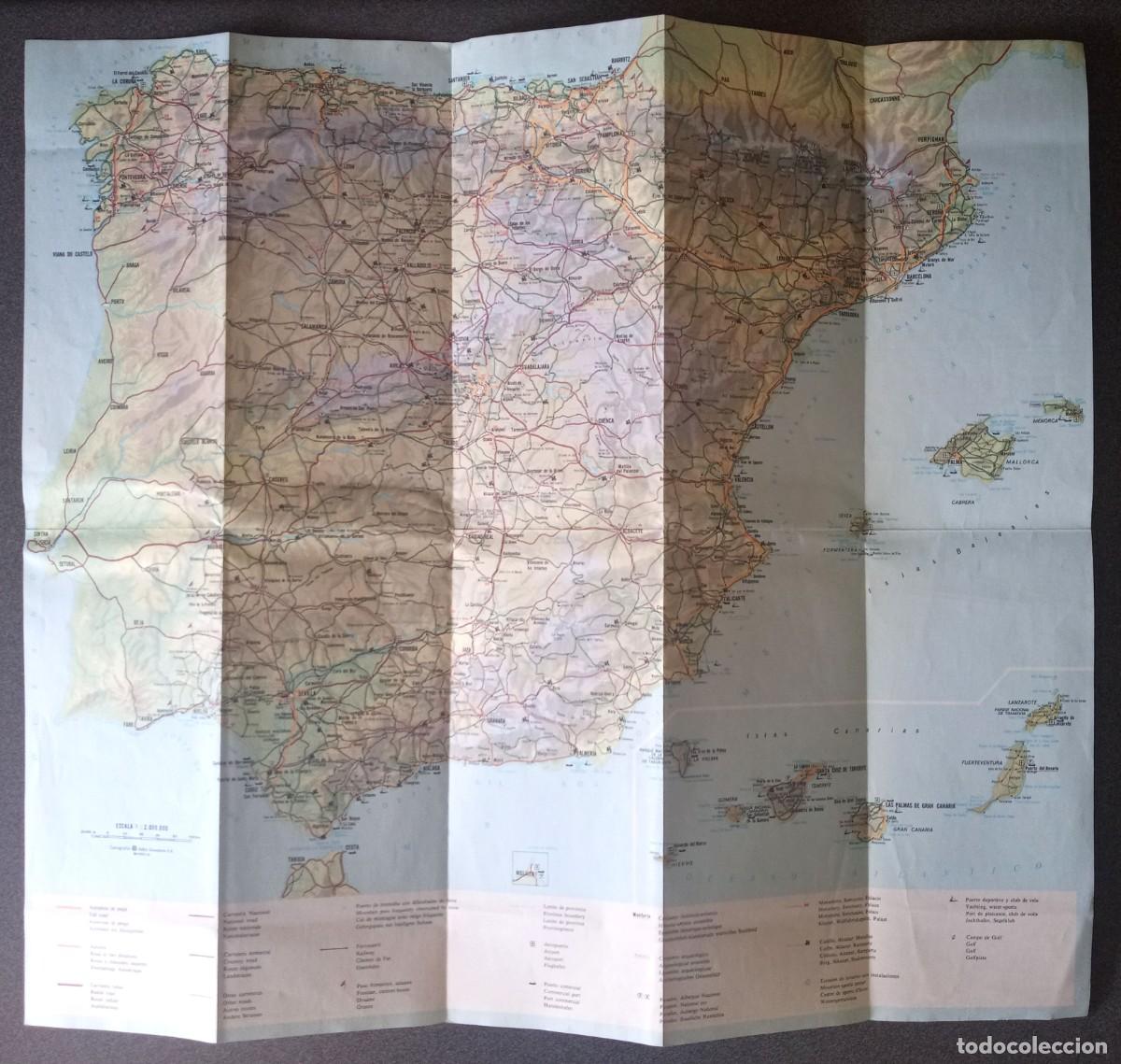 Mapas contempor&aacute;neos: Mapa De Comunicaciones Espa&ntilde;a - Foto 2
