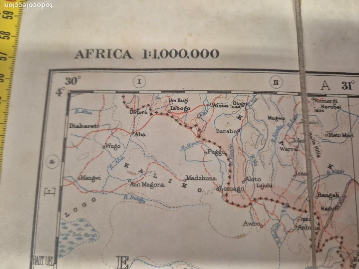 Mapas contempor&aacute;neos: Antiguo mapa ingles Uganda - Foto 6