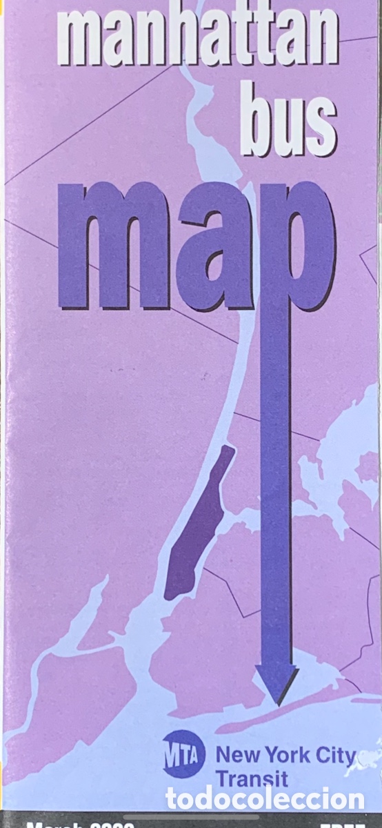 Mapas contempor&aacute;neos: Mapa. Manhattan Bus Map. New York. 2002. - Foto 1