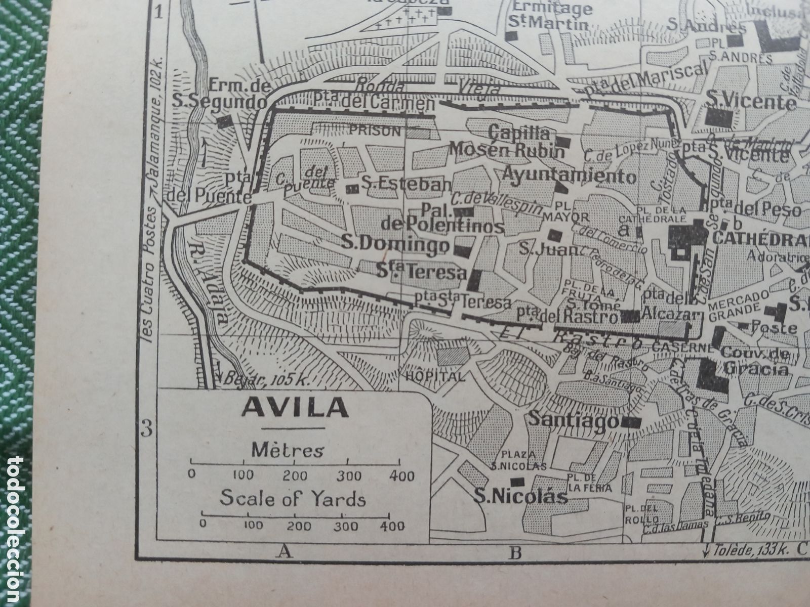 Mapas contempor&aacute;neos: &Aacute;vila, mapa/plano de la ciudad 1927 - Foto 2
