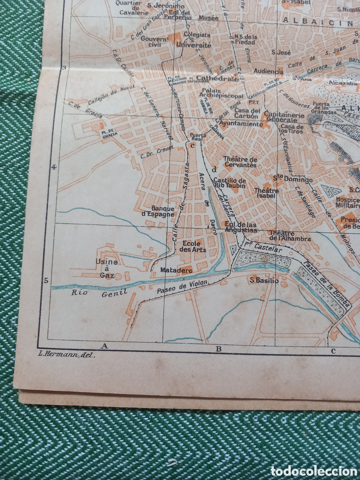 Mapas contempor&aacute;neos: Granada mapa/plano de la ciudad 1927 - Foto 2