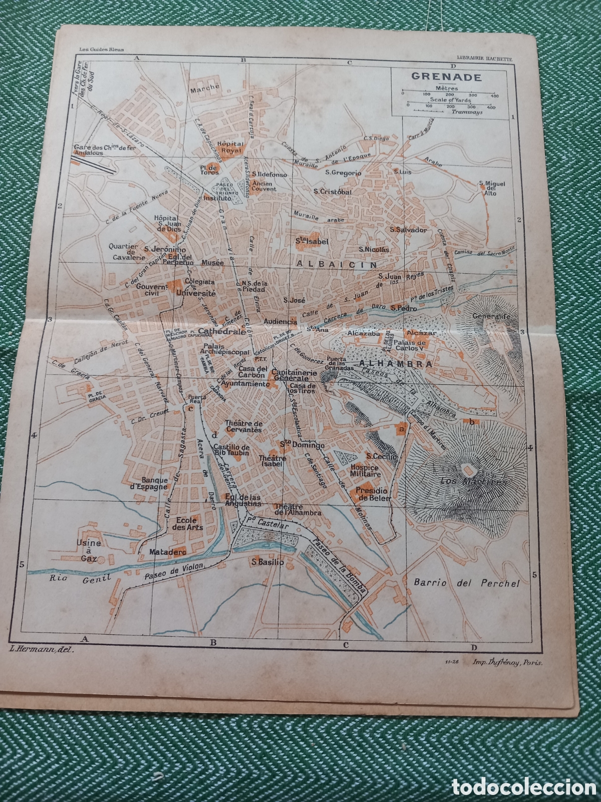 Mapas contempor&aacute;neos: Granada mapa/plano de la ciudad 1927 - Foto 5